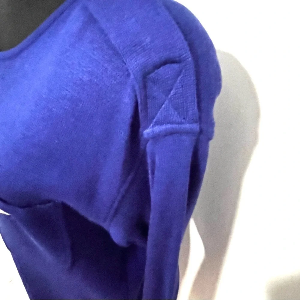 Liz Claiborne Collection knit tunic skirt set Royal Blue Y2K Excellent Condition